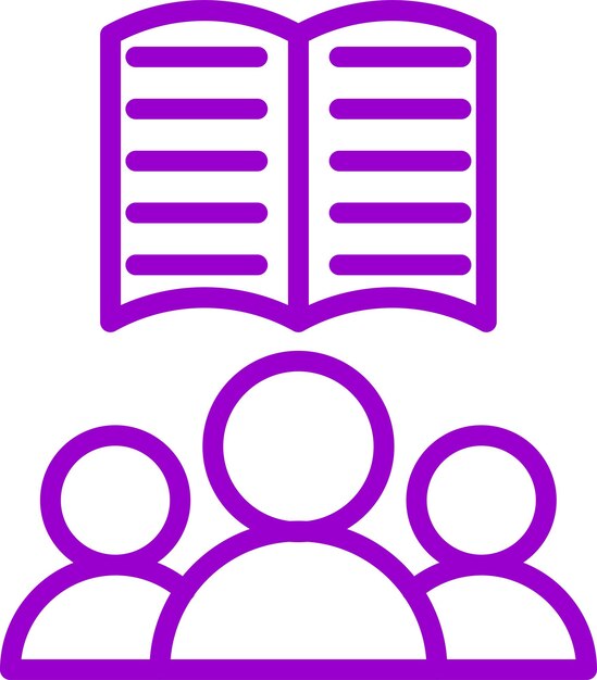 Estilo del icono del círculo de estudio de diseño vectorial