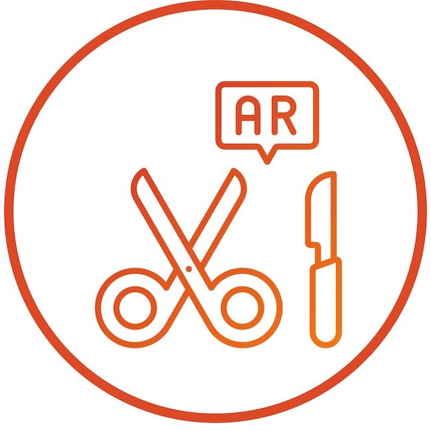 Estilo del icono de la cirugía Ar