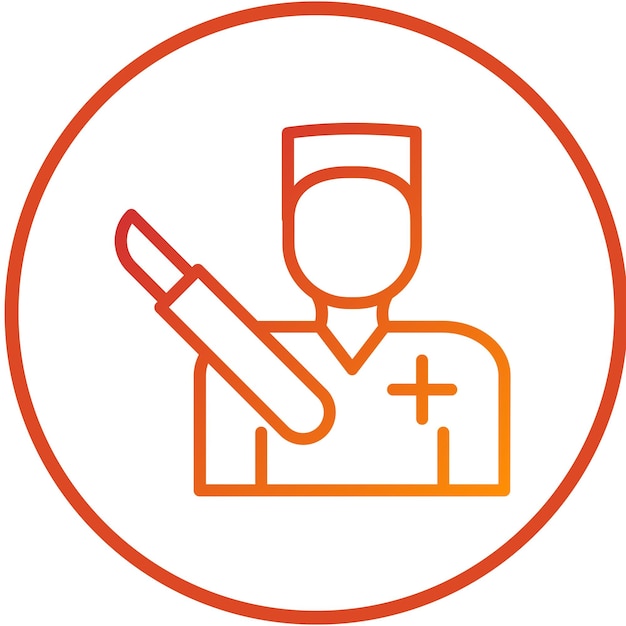 Estilo de icono de cirugía de diseño vectorial
