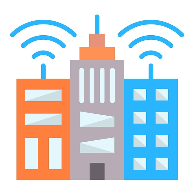 Estilo del icono de la ciudad inteligente