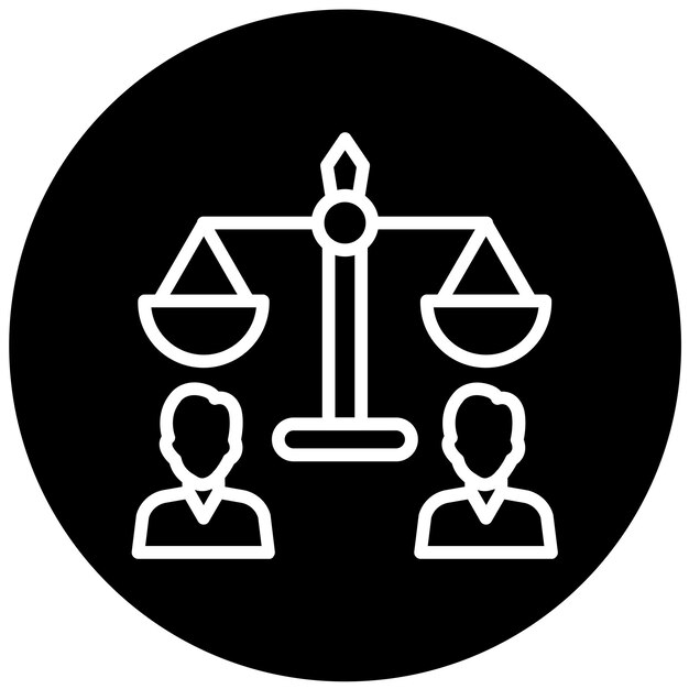 Estilo del icono de la clase de ética del diseño vectorial