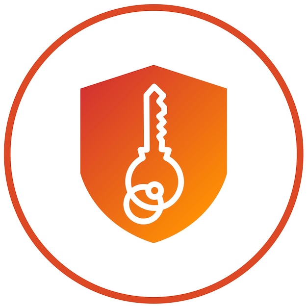 Estilo del icono de la clave de confianza del diseño vectorial