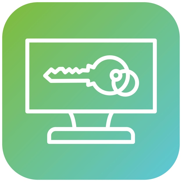 Estilo del icono de la clave de seguridad del diseño vectorial