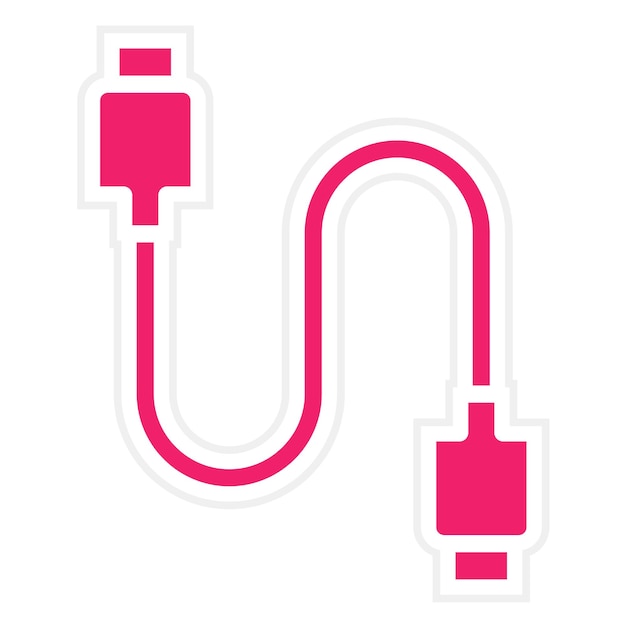 Estilo del icono del clip de cable de diseño vectorial