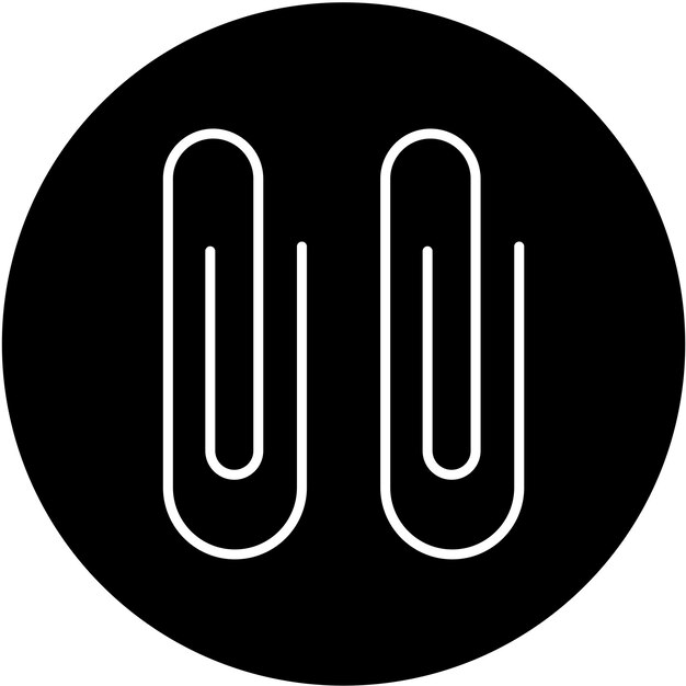 Estilo del icono del clips de papel