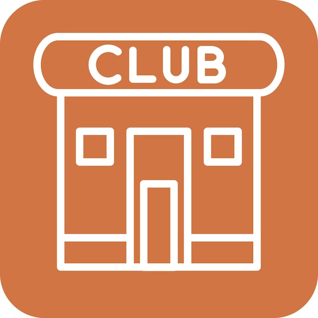 Estilo de icono del club de diseño vectorial