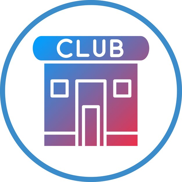 Estilo de icono del club de diseño vectorial