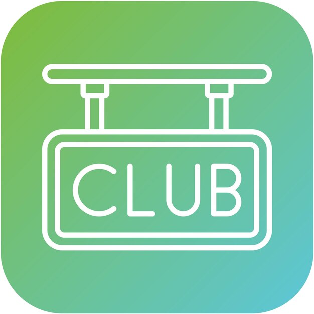 Estilo de icono del club de diseño vectorial