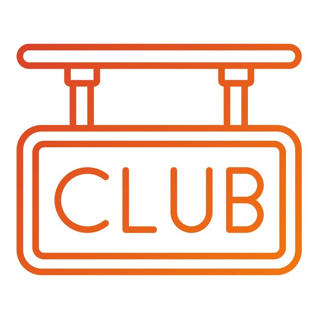 Estilo de icono del club de diseño vectorial