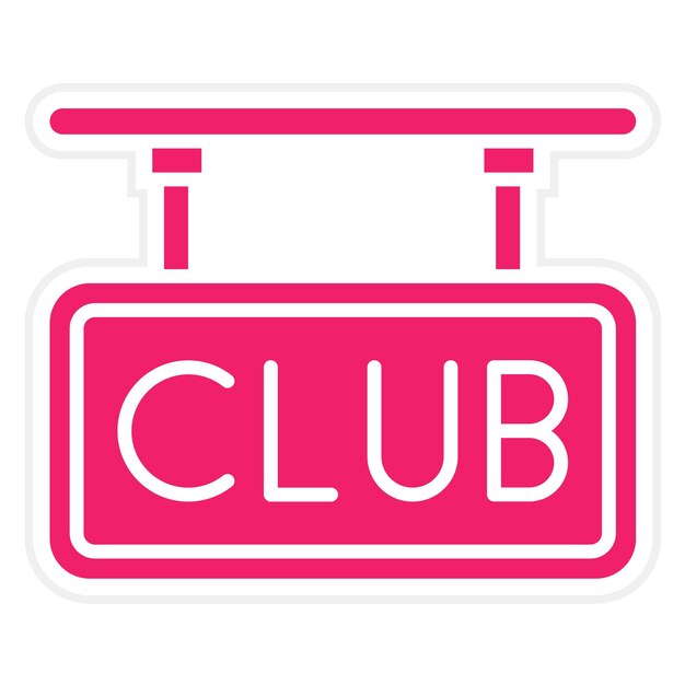 Estilo de icono del club de diseño vectorial