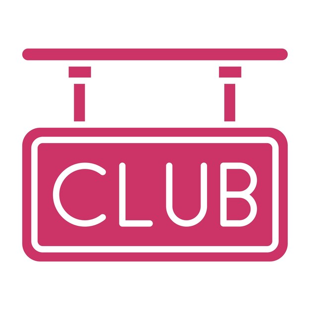 Estilo de icono del club de diseño vectorial