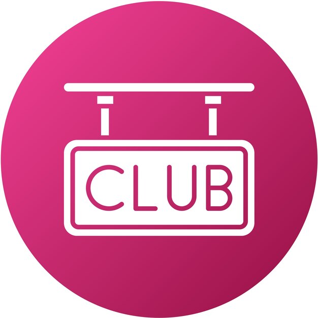 Estilo de icono del club de diseño vectorial