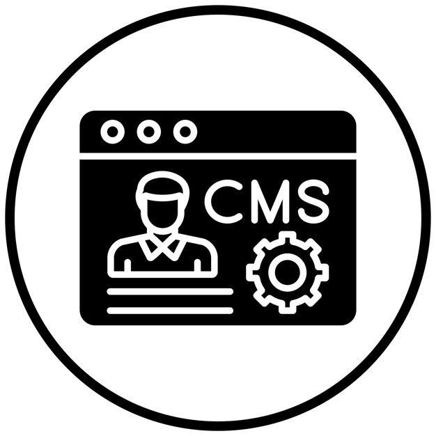 Vector estilo del icono de cms