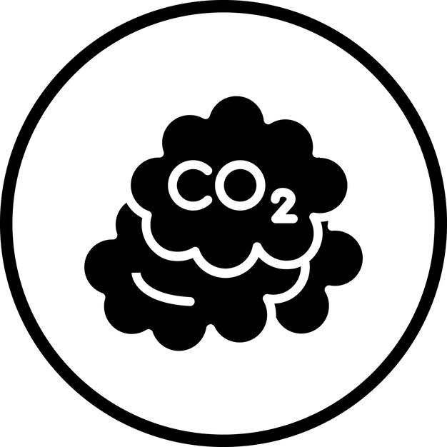 Vector estilo del icono de co2