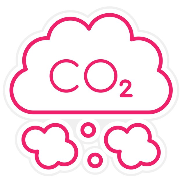 Vector estilo del icono de co2