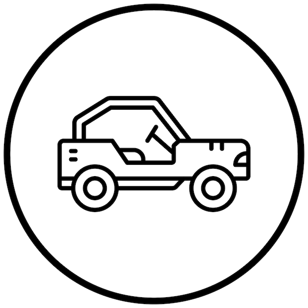 Estilo del icono del coche Buggy
