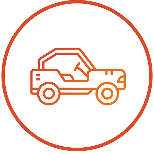 Estilo del icono del coche Buggy