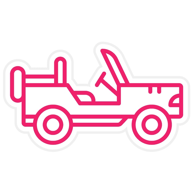 Estilo del icono del coche del ejército