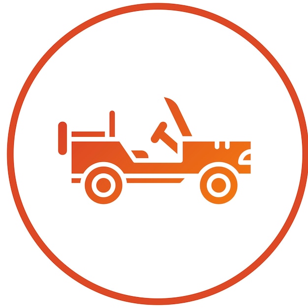 Estilo del icono del coche del ejército