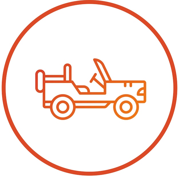 Estilo del icono del coche del ejército