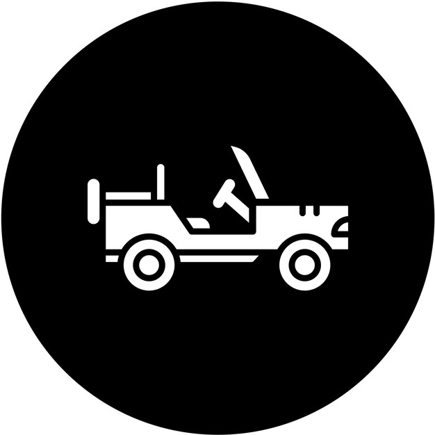 Estilo del icono del coche del ejército