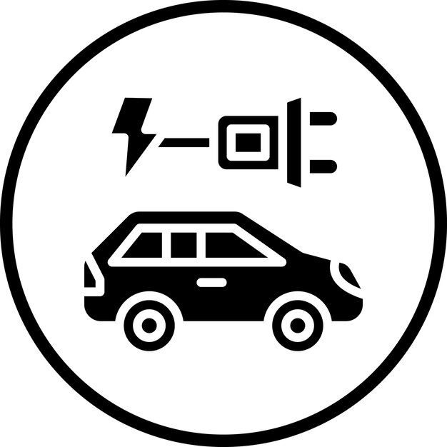 Estilo del icono del coche eléctrico