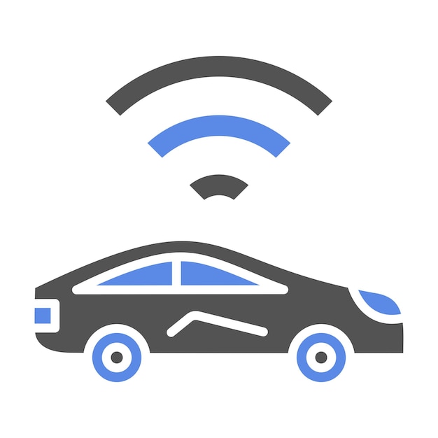 Estilo del icono del coche inteligente