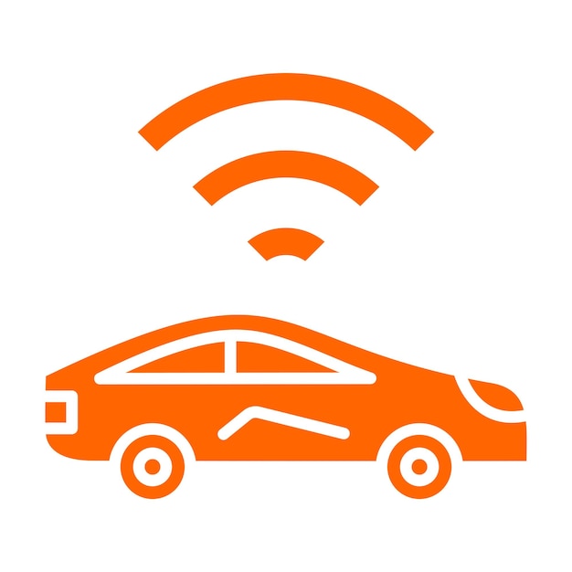 Estilo del icono del coche inteligente