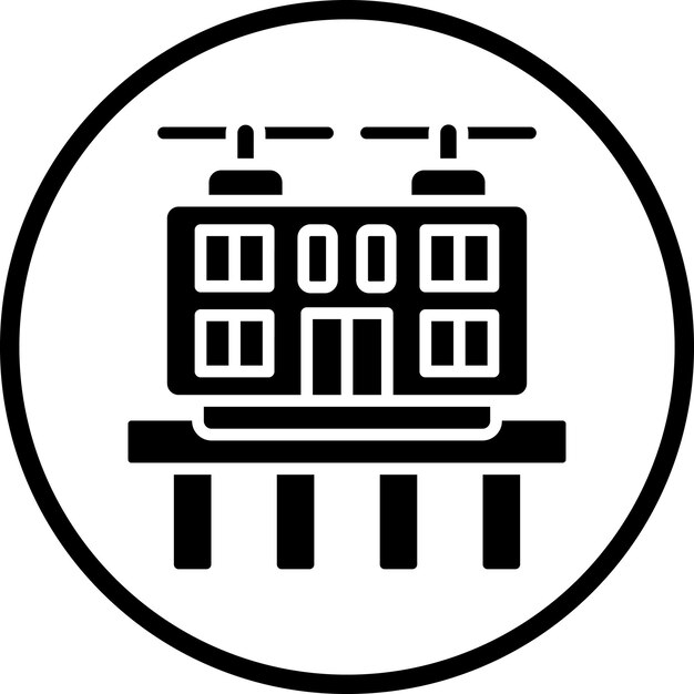 Estilo de icono de coche de monorraíl pequeño