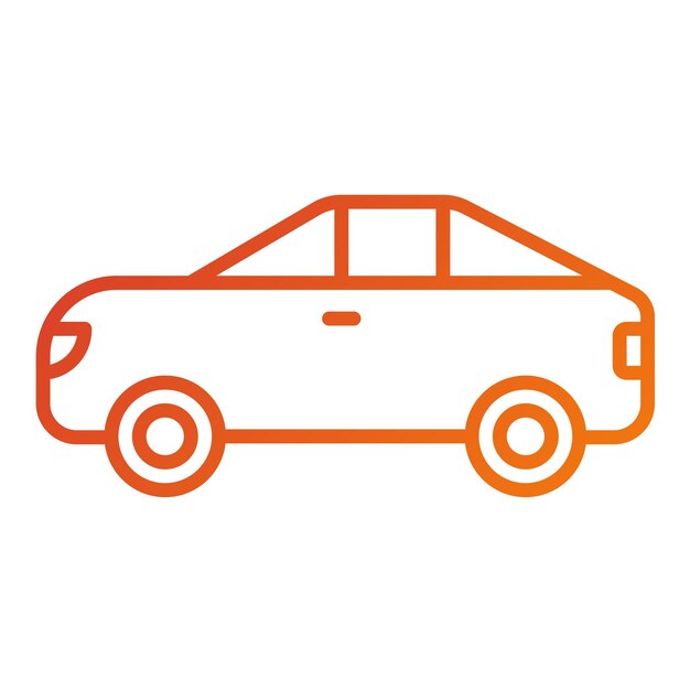 Vector estilo de icono de coche de monorraíl pequeño