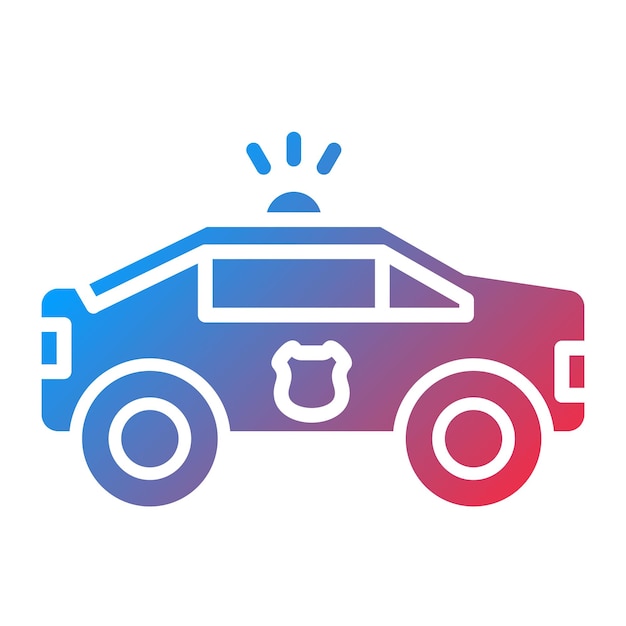 Estilo del icono del coche de policía