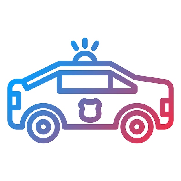 Estilo del icono del coche de policía
