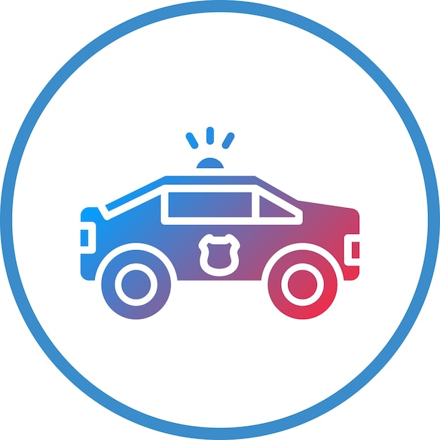 Estilo del icono del coche de policía