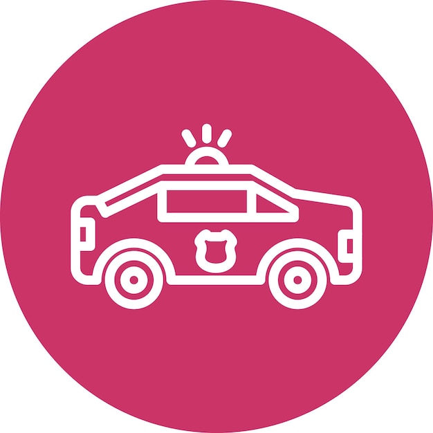 Estilo del icono del coche de policía