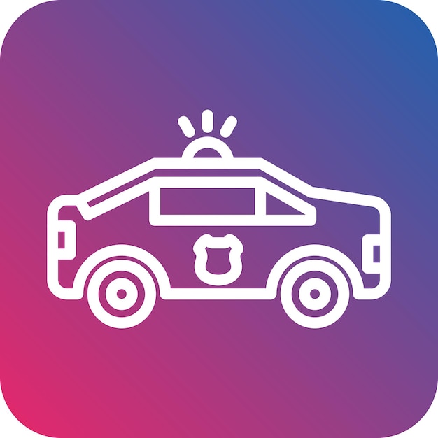 Estilo del icono del coche de policía