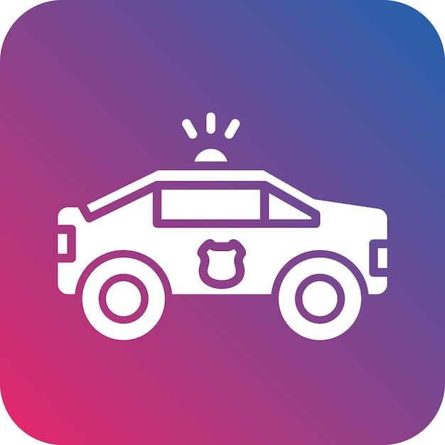 Estilo del icono del coche de policía