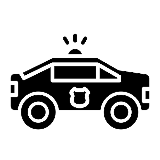 Estilo del icono del coche de policía