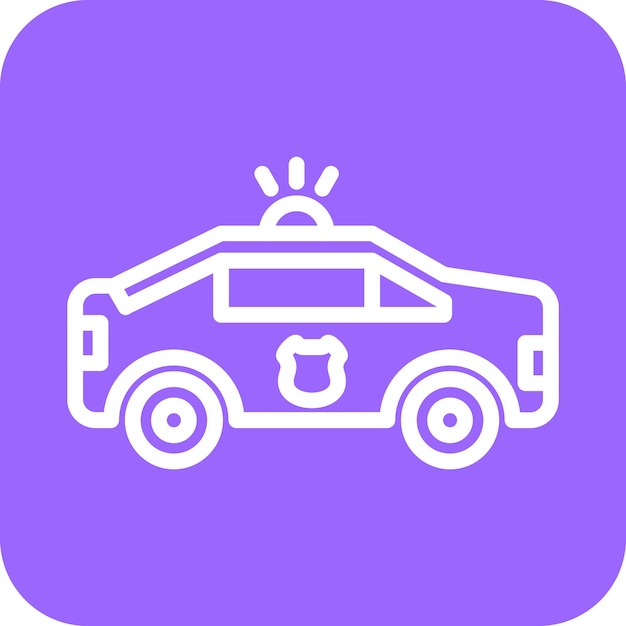Estilo del icono del coche de policía