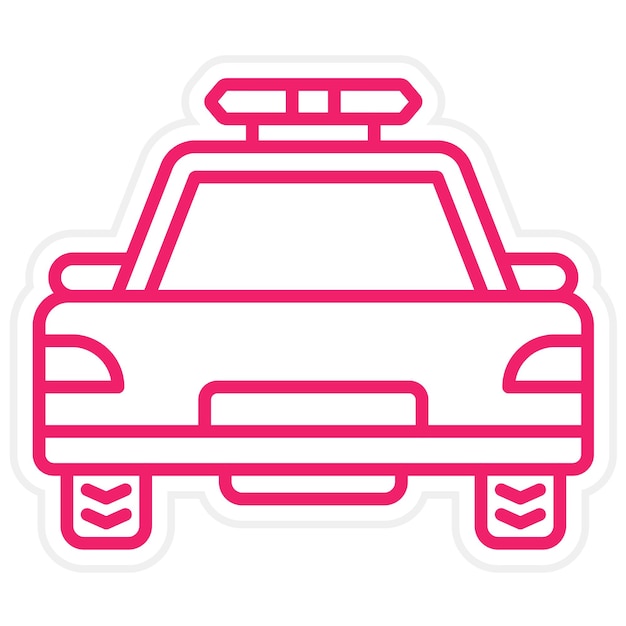 Estilo del icono del coche de policía