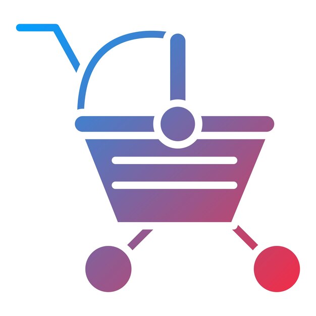 Estilo del icono del cochecito de diseño vectorial