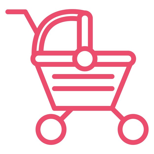 Estilo del icono del cochecito de diseño vectorial