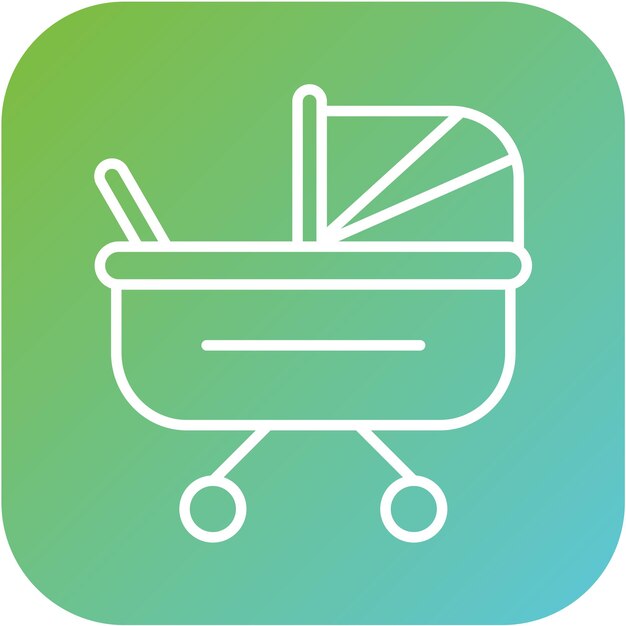 Estilo del icono del cochecito de diseño vectorial
