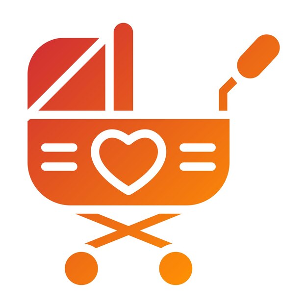 Estilo del icono del cochecito de diseño vectorial