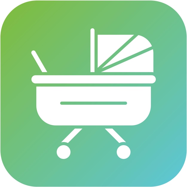 Estilo del icono del cochecito de diseño vectorial
