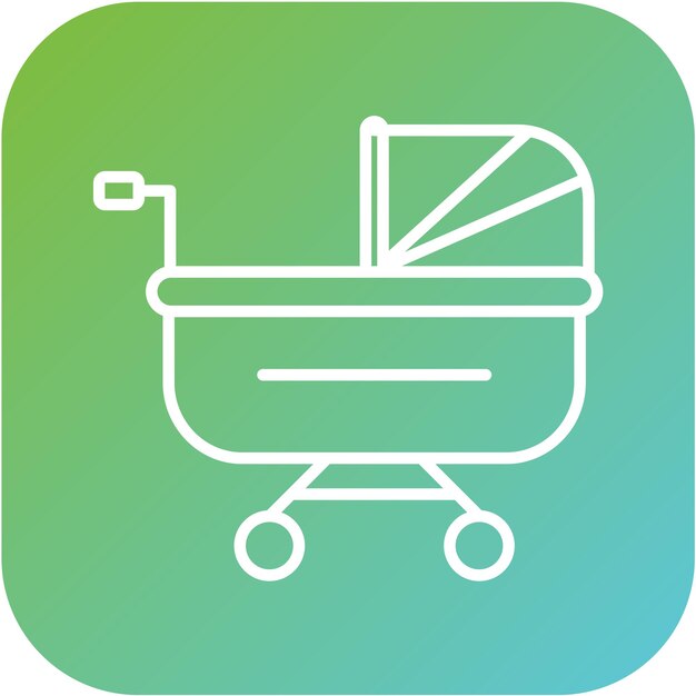 Estilo del icono del cochecito de diseño vectorial