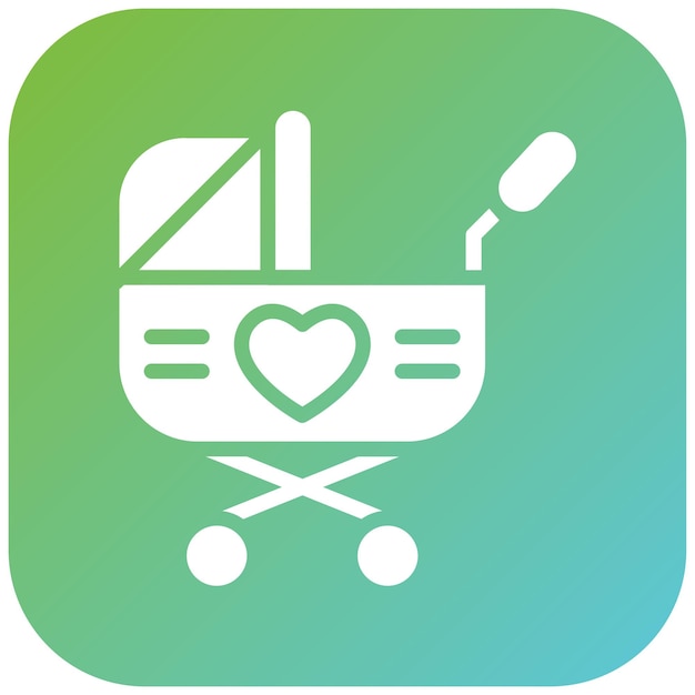 Estilo del icono del cochecito de diseño vectorial