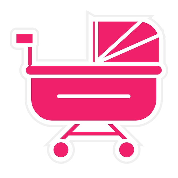 Estilo del icono del cochecito de diseño vectorial