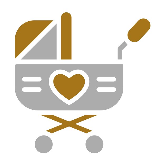 Estilo del icono del cochecito de diseño vectorial