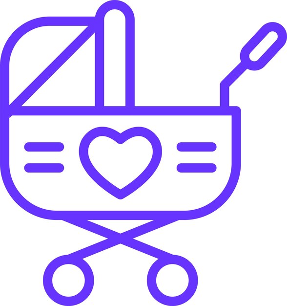 Estilo del icono del cochecito de diseño vectorial