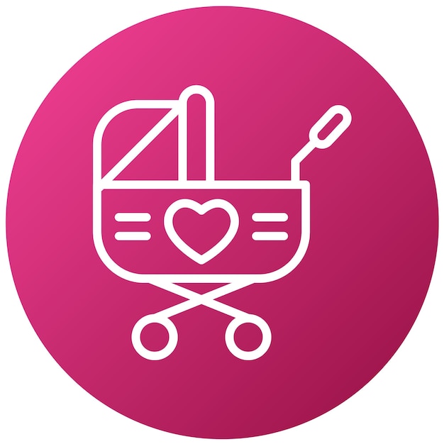 Estilo del icono del cochecito de diseño vectorial